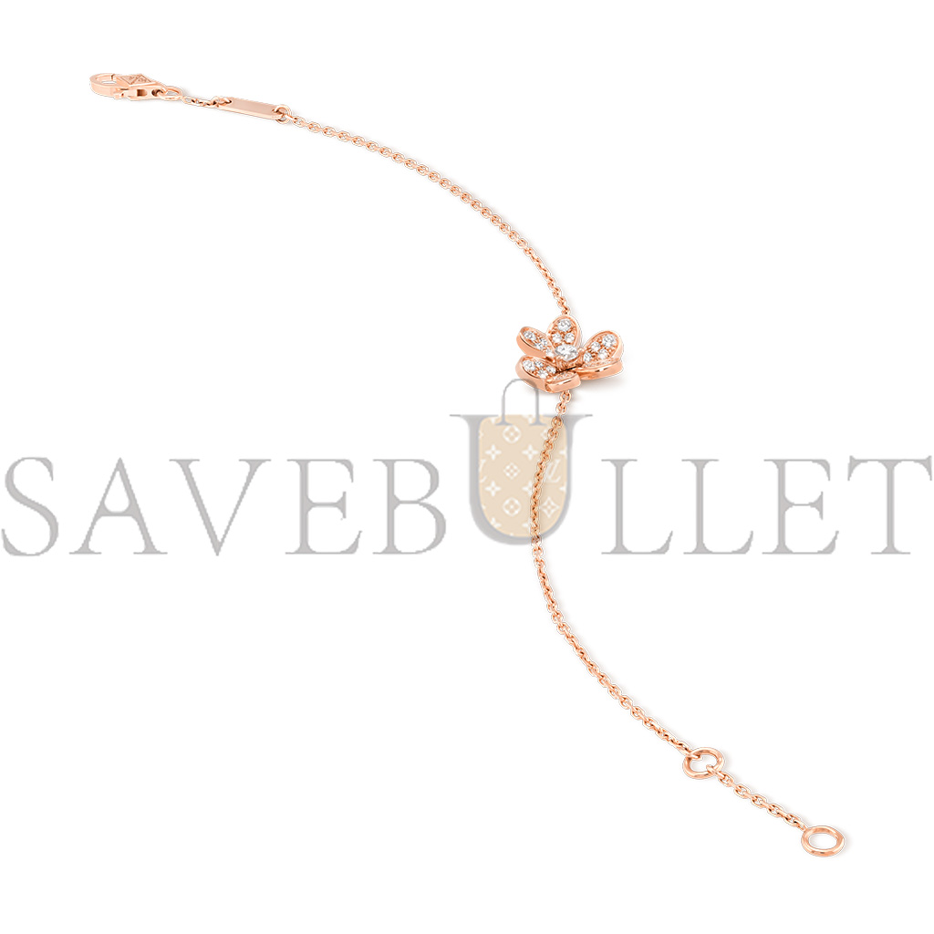 VAN CLEEF ARPELS FRIVOLE BRACELET, MINI MODEL - ROSE GOLD, DIAMOND  VCARP7RD00